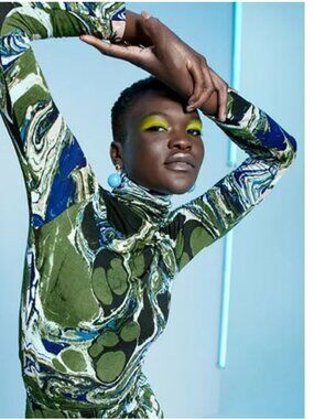 Limited Edition Rachel Comey Marbled Turtleneck Top - Size Small